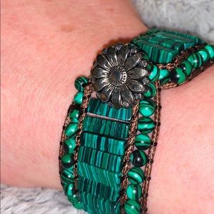 Novidad brand stone & silver sunflower bracelet